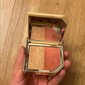 Too Faced Blush Palette - Shimmering Gold and Warm Coral